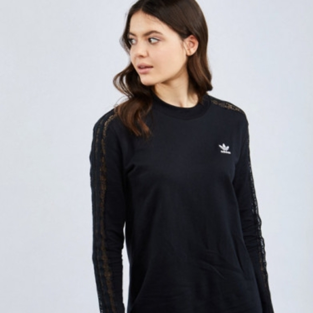 Adidas Black Sweatshirt with Lace Detail